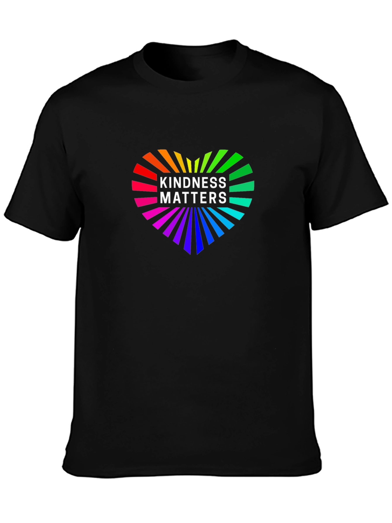 Kindness Matters Rainbow Heart Graphic Tee