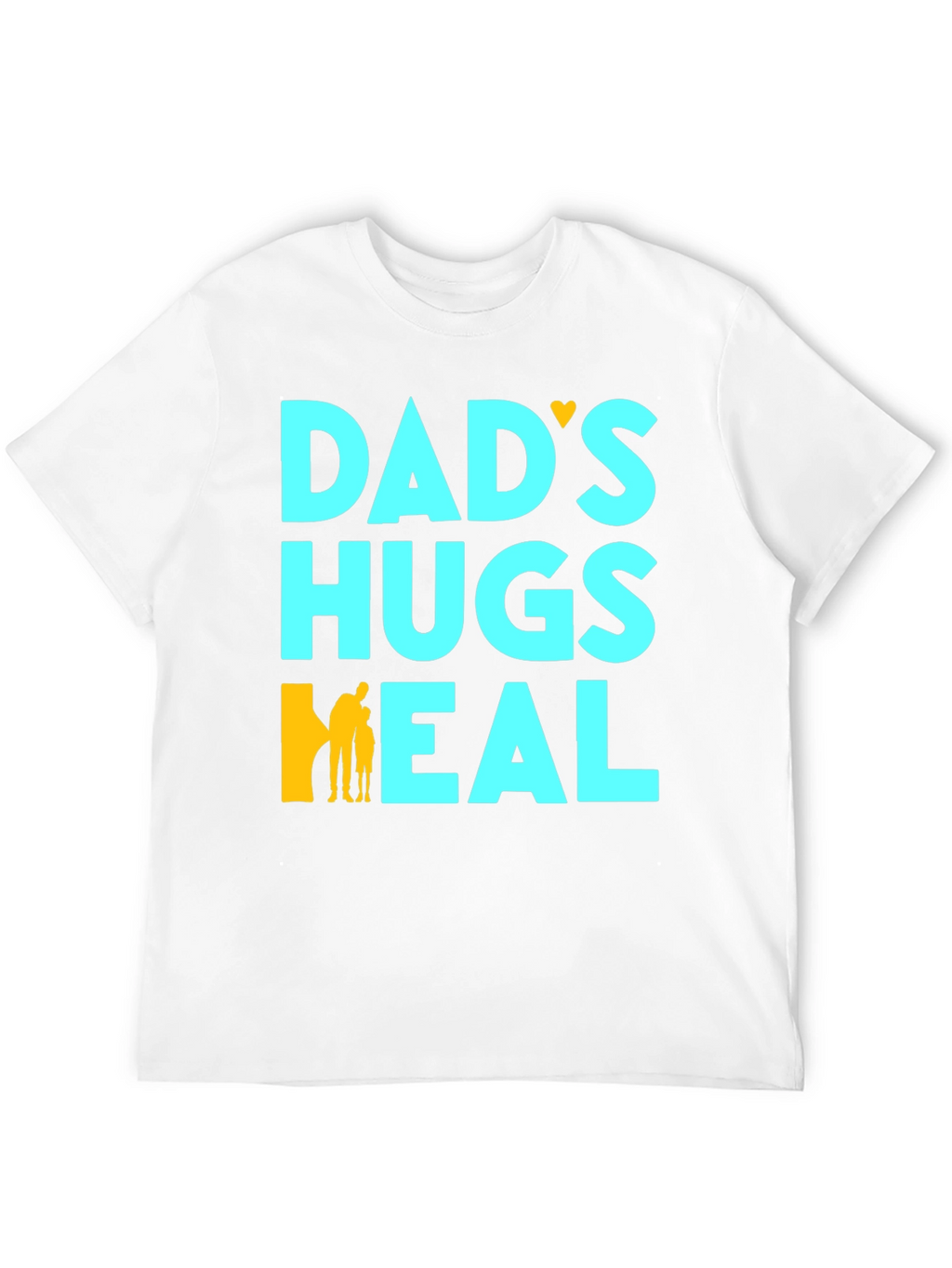 Dads Hugs Heal Black T-Shirt