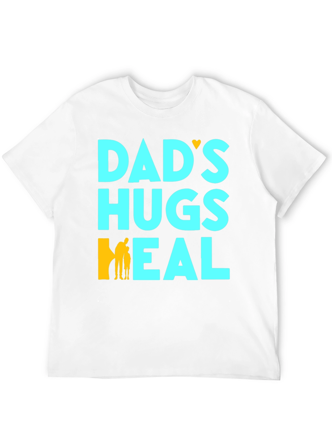 Dads Hugs Heal Black T-Shirt