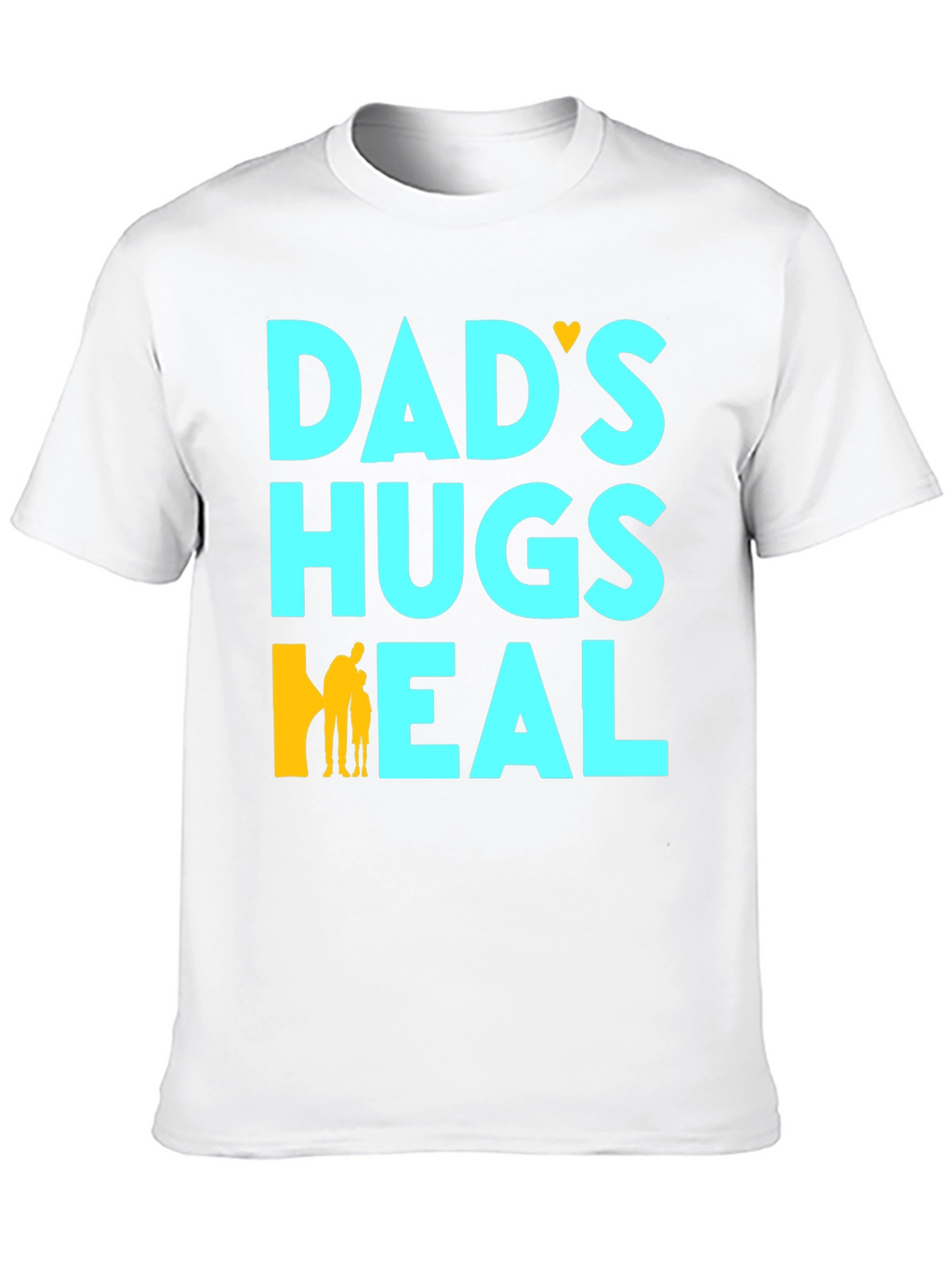 Dads Hugs Heal Black T-Shirt
