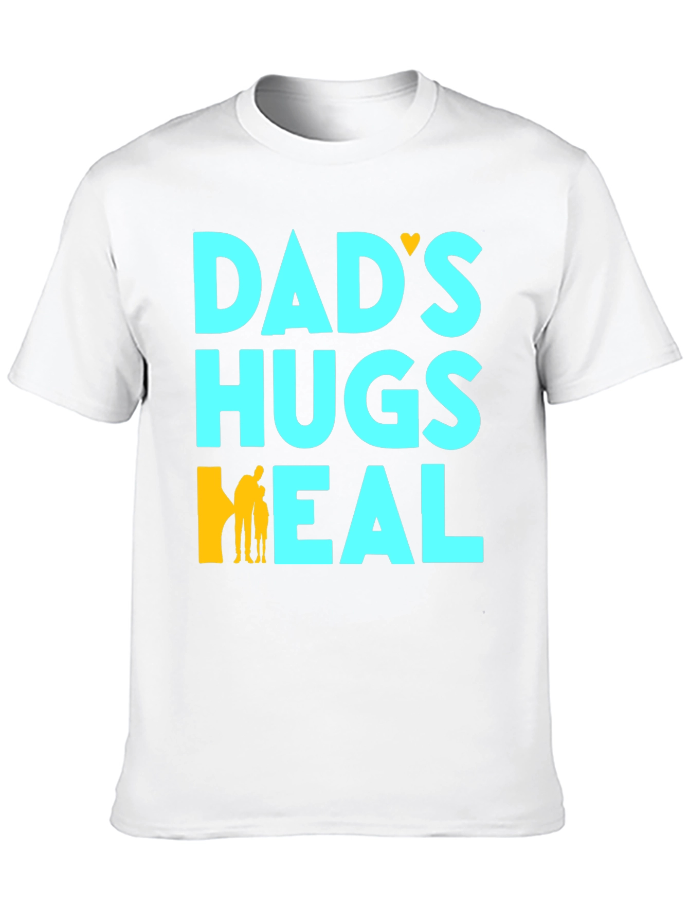 Dads Hugs Heal Black T-Shirt