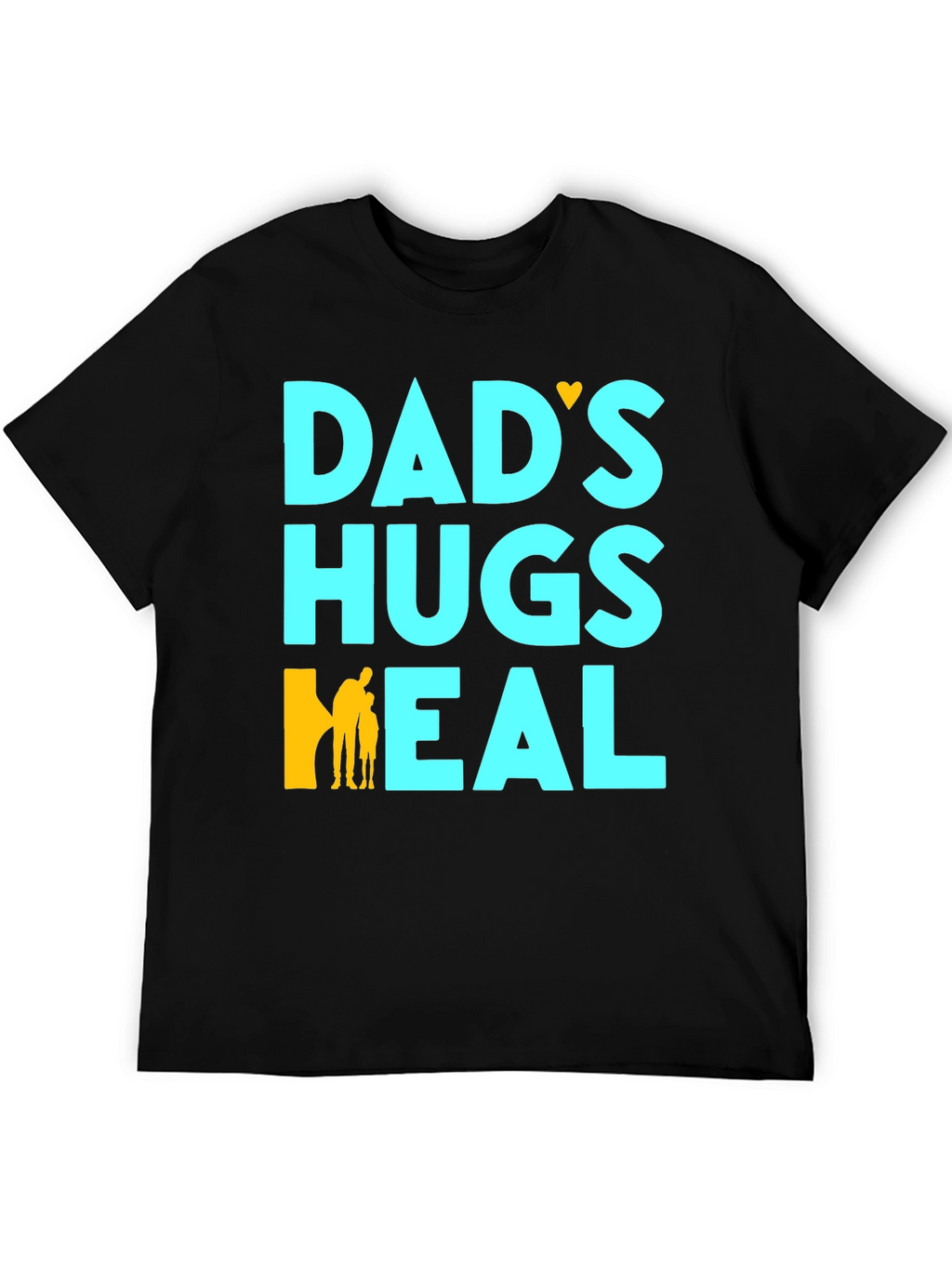 Dads Hugs Heal Black T-Shirt