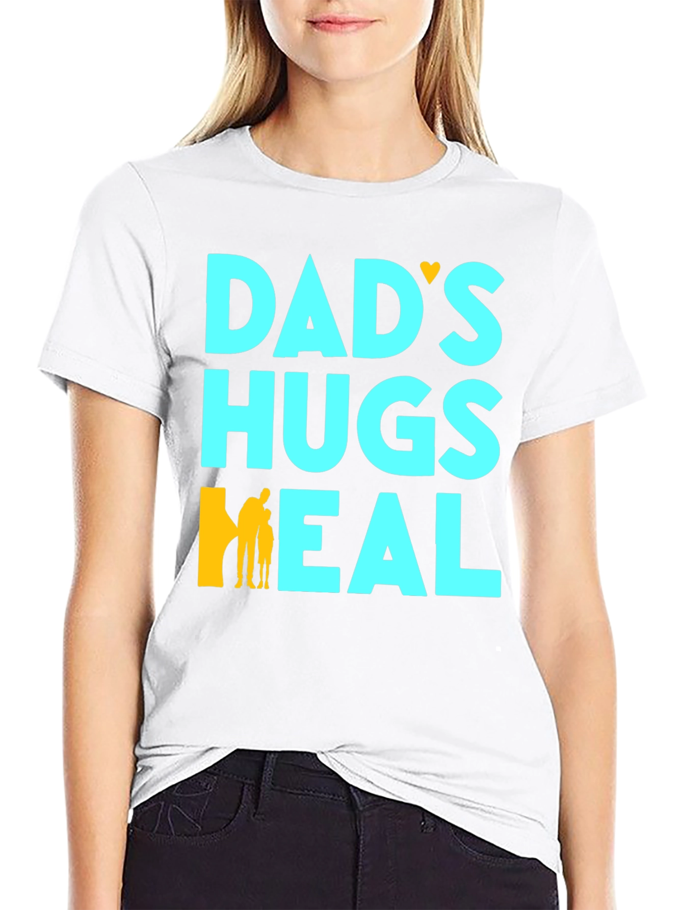 Dads Hugs Heal Black T-Shirt