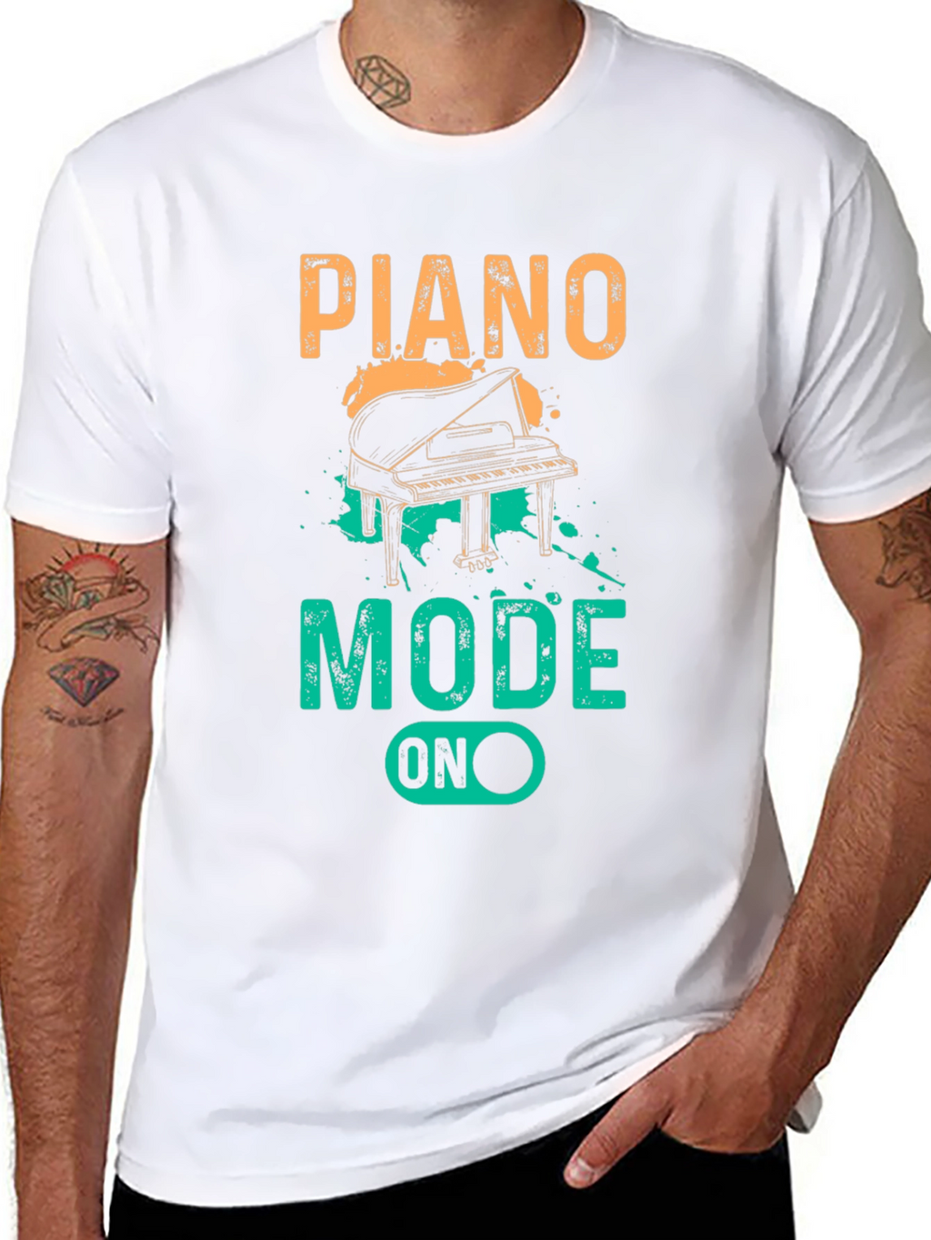 Piano Mode On Graphic T-Shirt