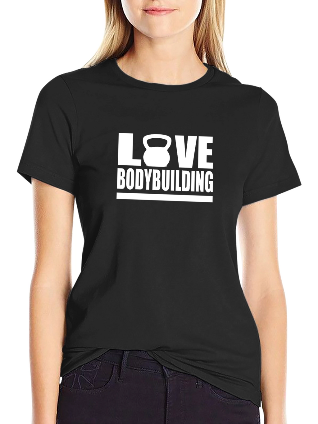 Love Bodybuilding Black T-Shirt Gym Motivation