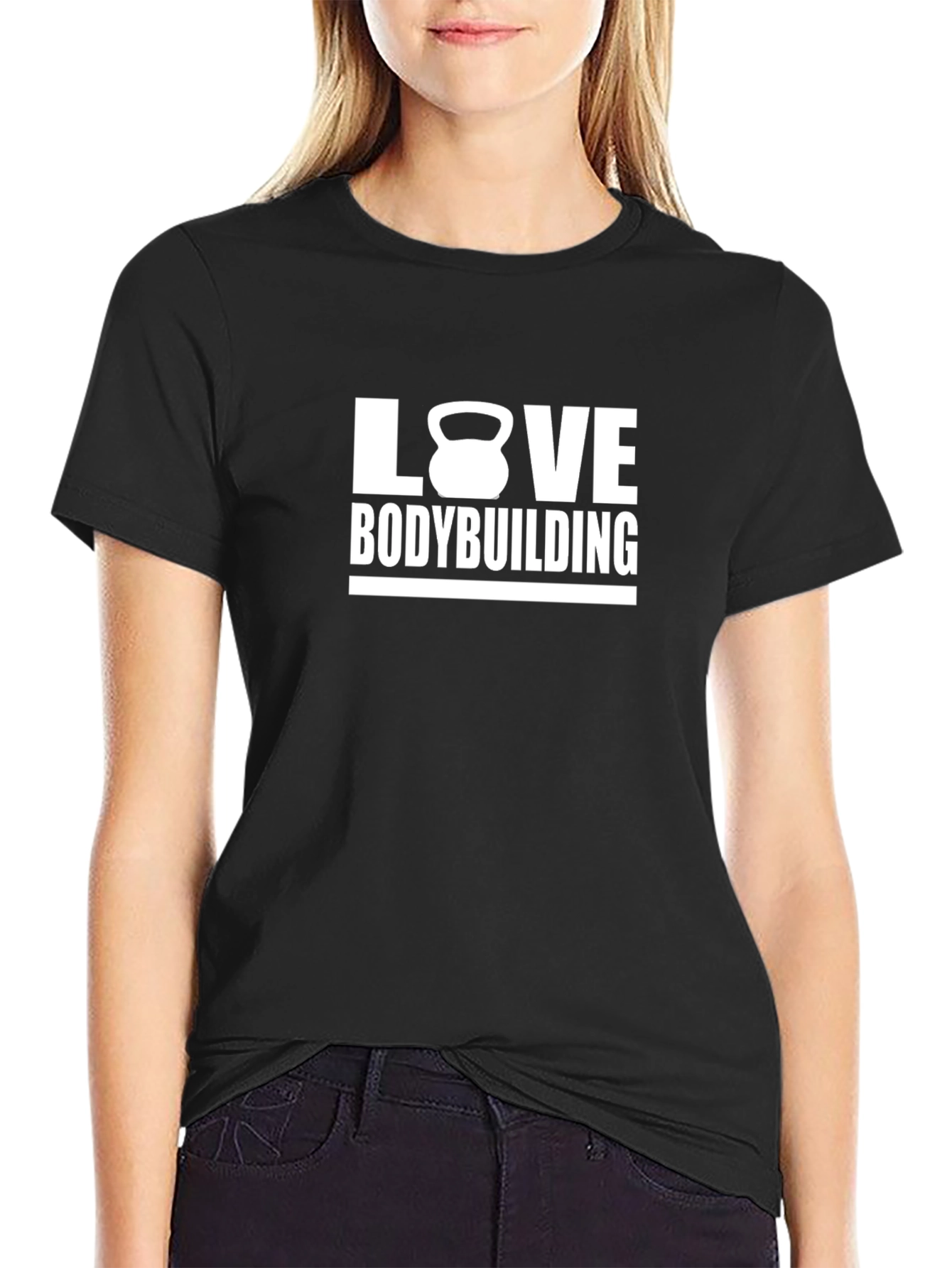 Love Bodybuilding Black T-Shirt Gym Motivation