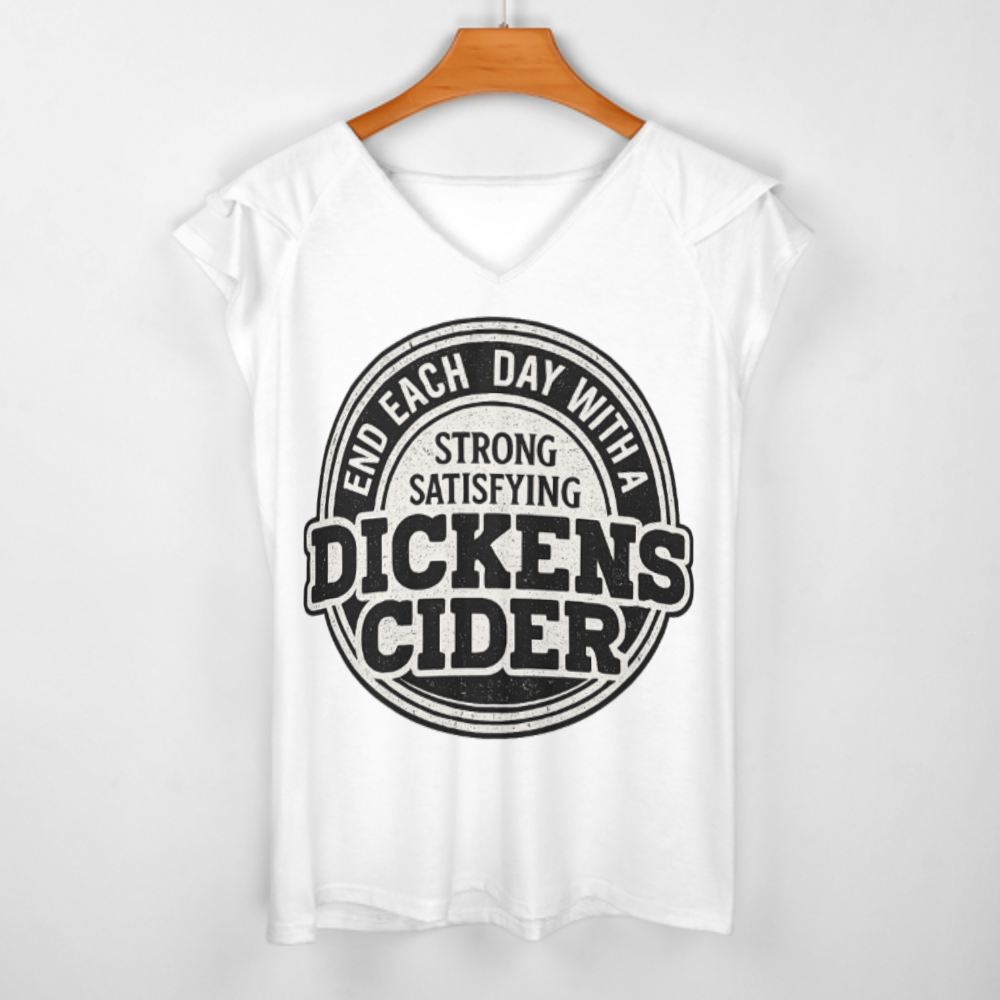 Funny Dickens Cider Graphic Tee – Vintage Adult Humor Drinking Shirt for Men & Women(z866)