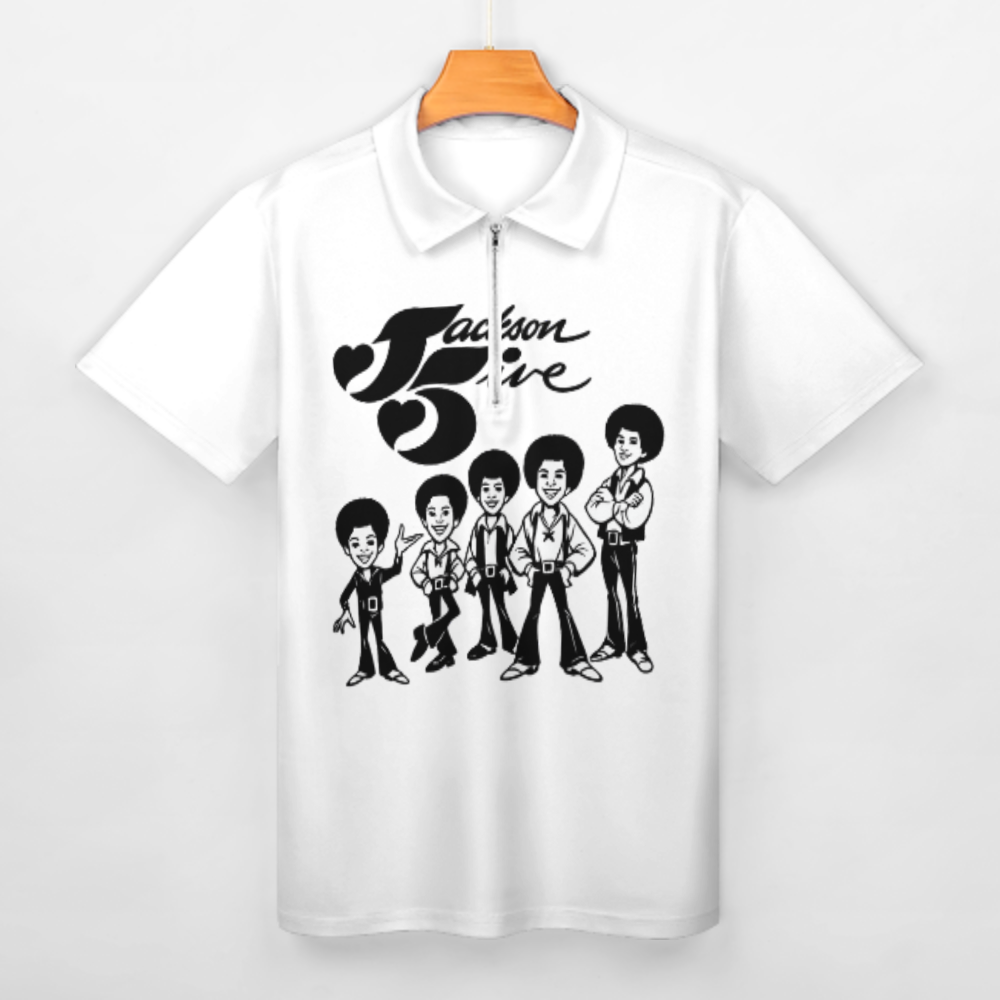 Jackson Five Retro Cartoon Tribute T-Shirt – Vintage Music Group Graphic Tee for Classic Pop Fans(z920)