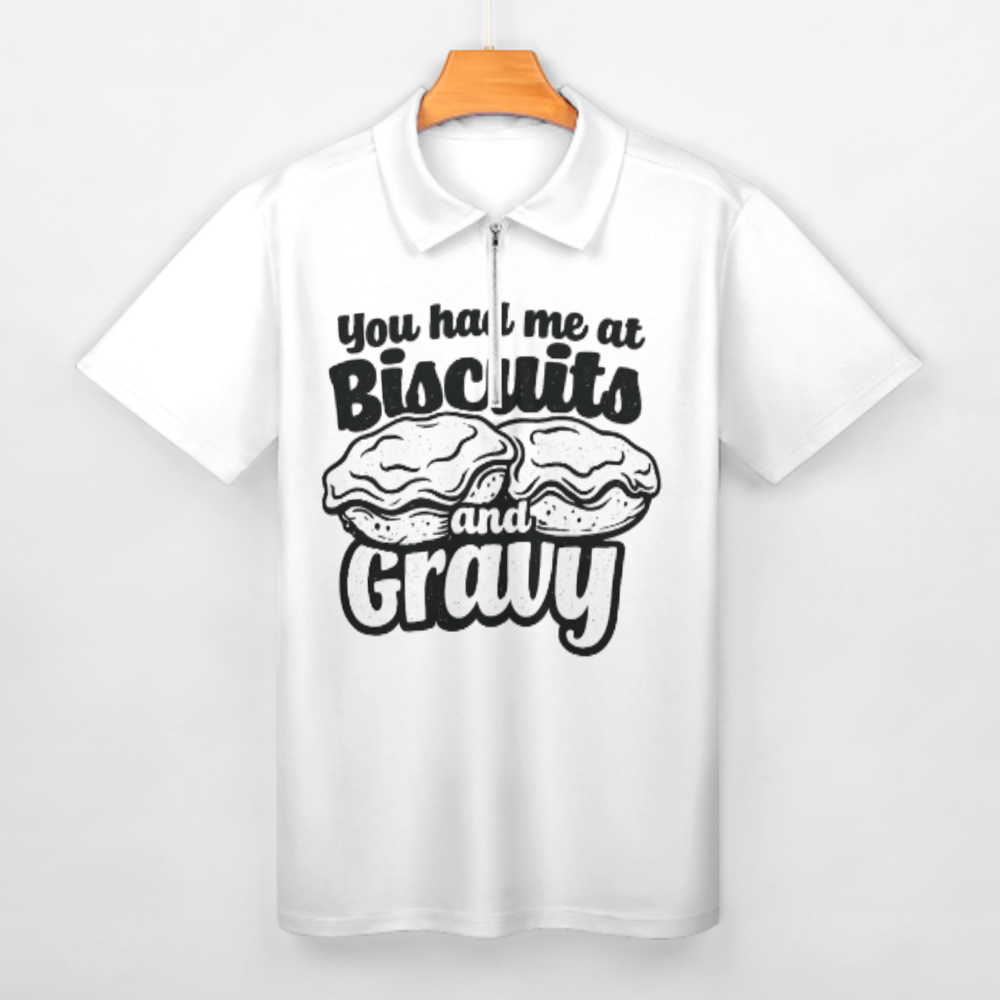 You Had Me at Biscuits and Gravy T-Shirt | Southern Comfort Food Funny Graphic Tee(z919)