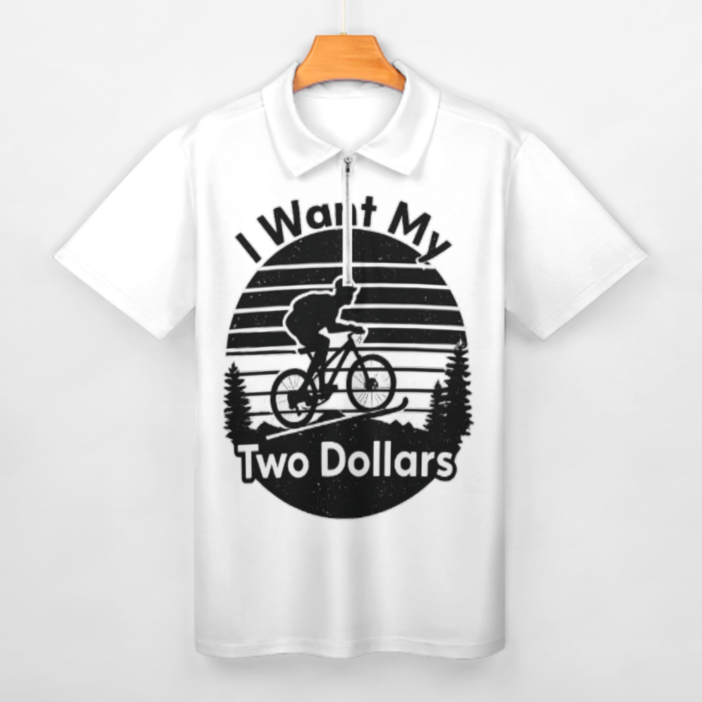 I Want My Two Dollars Vintage Cycling T-Shirt | Retro Mountain Bike Graphic Tee | Funny Biker Gift Shirt(z914)