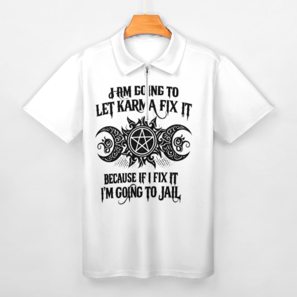 Let Karma Fix It Gothic Witchy T-Shirt | Funny Dark Humor Mystical Graphic Tee(z918)