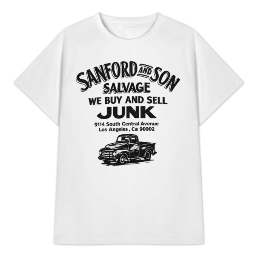 Sanford and Son Salvage Junkyard Vintage Truck Graphic T-Shirt | Retro Classic TV Inspired Tee(z910)
