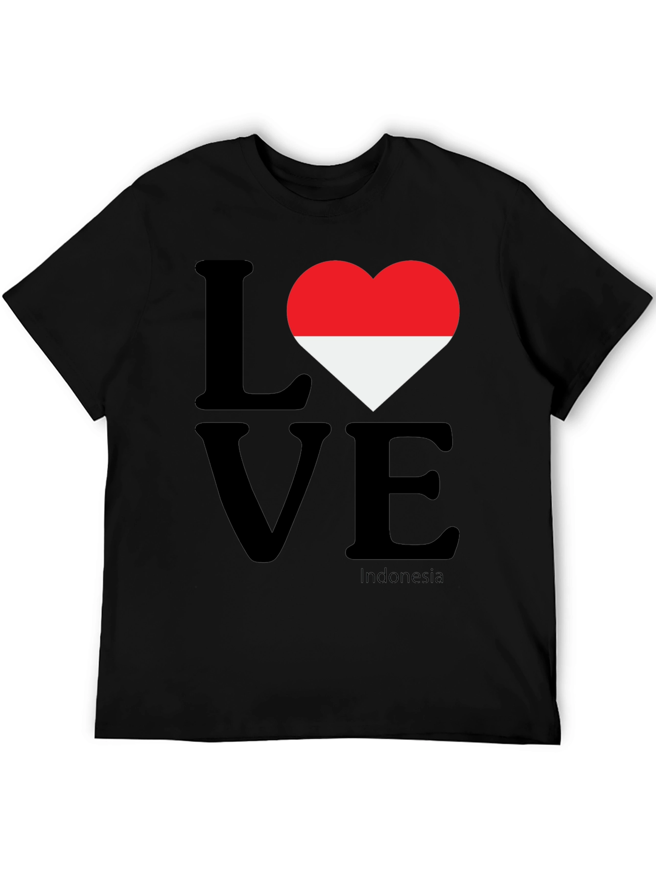 Love Indonesia Graphic T-Shirt - Black