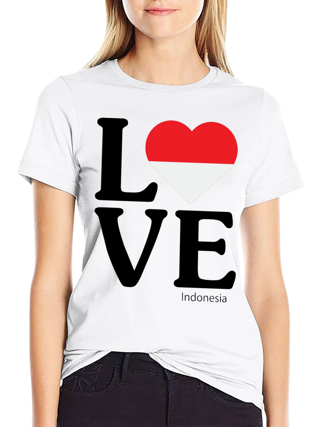 Love Indonesia Graphic T-Shirt - Black
