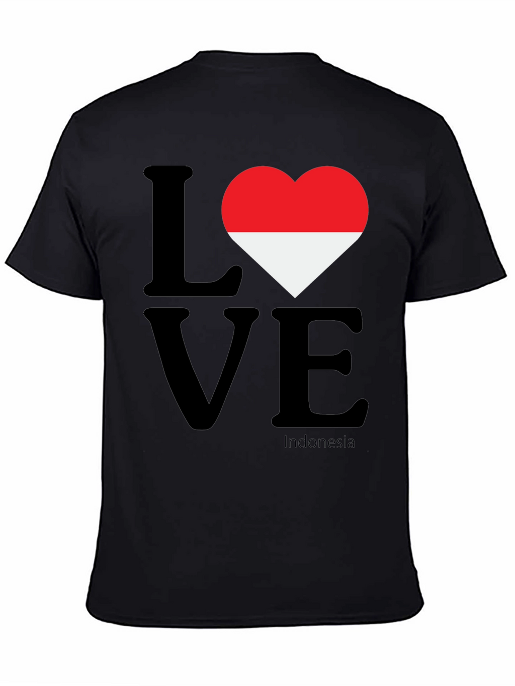 Love Indonesia Graphic T-Shirt - Black