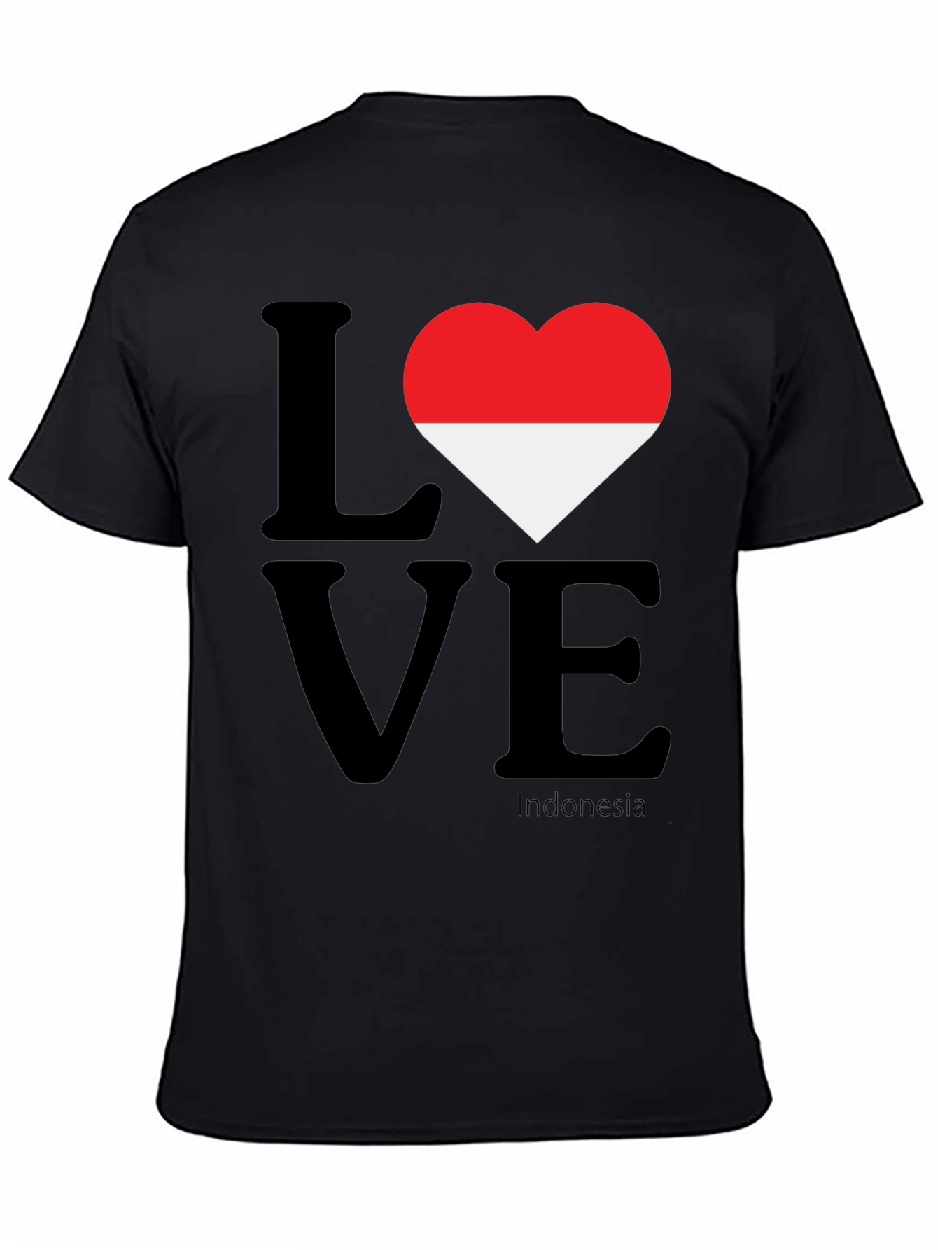 Love Indonesia Graphic T-Shirt - Black