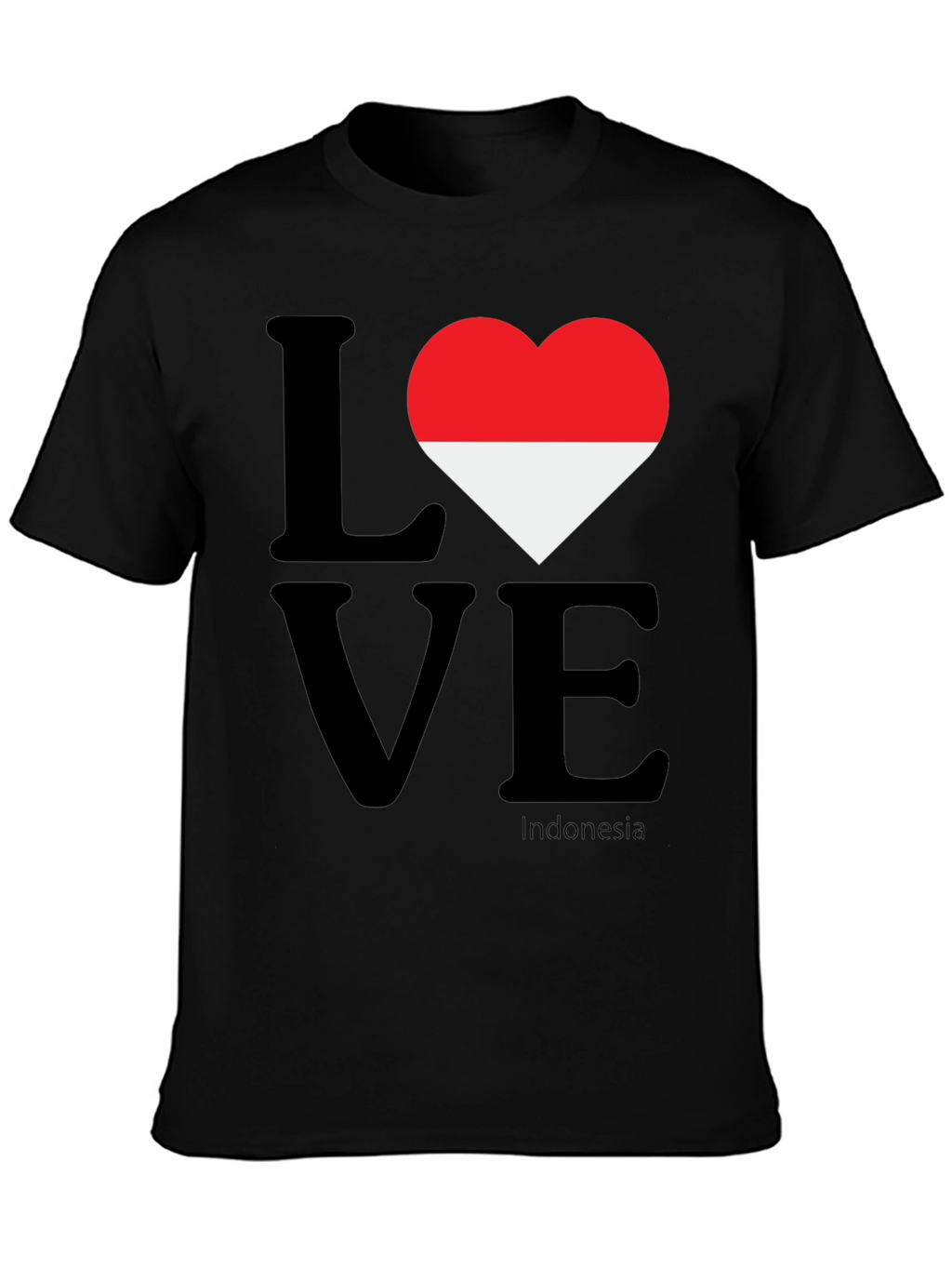 Love Indonesia Graphic T-Shirt - Black