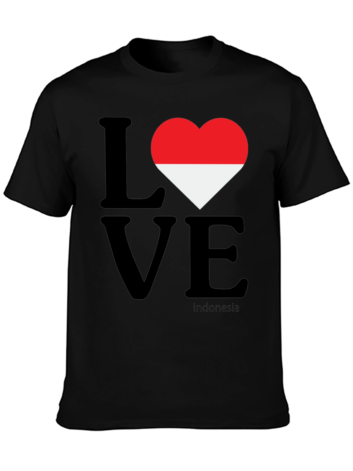 Love Indonesia Graphic T-Shirt - Black