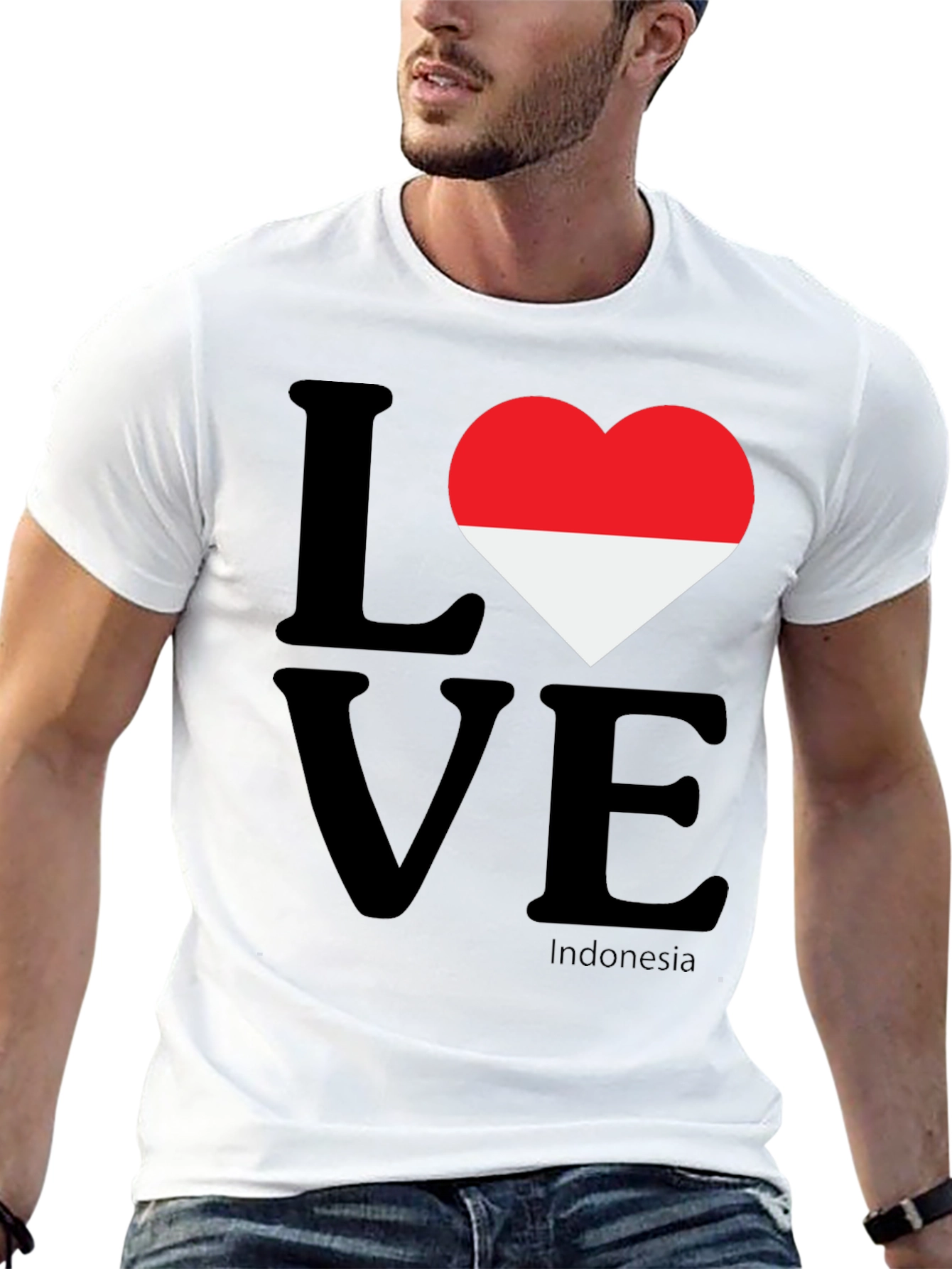 Love Indonesia Graphic T-Shirt - Black