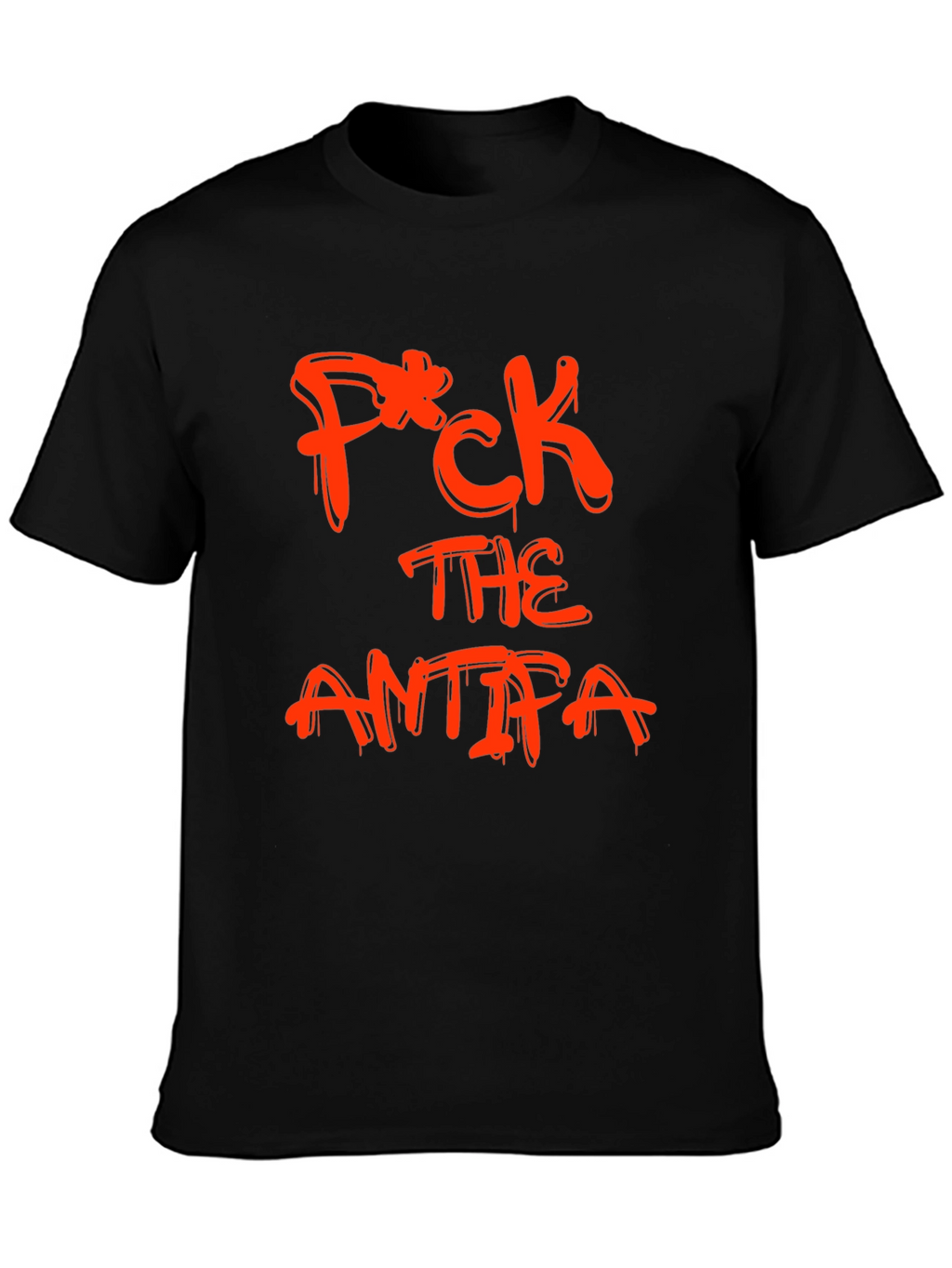 Black Tee - F*CK THE ANTIFA Slogan