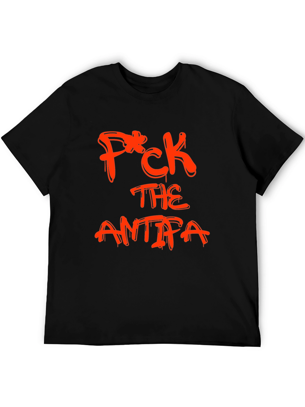 Black Tee - F*CK THE ANTIFA Slogan