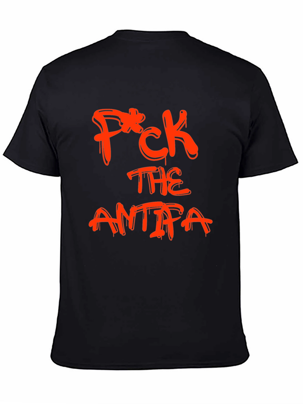 Black Tee - F*CK THE ANTIFA Slogan