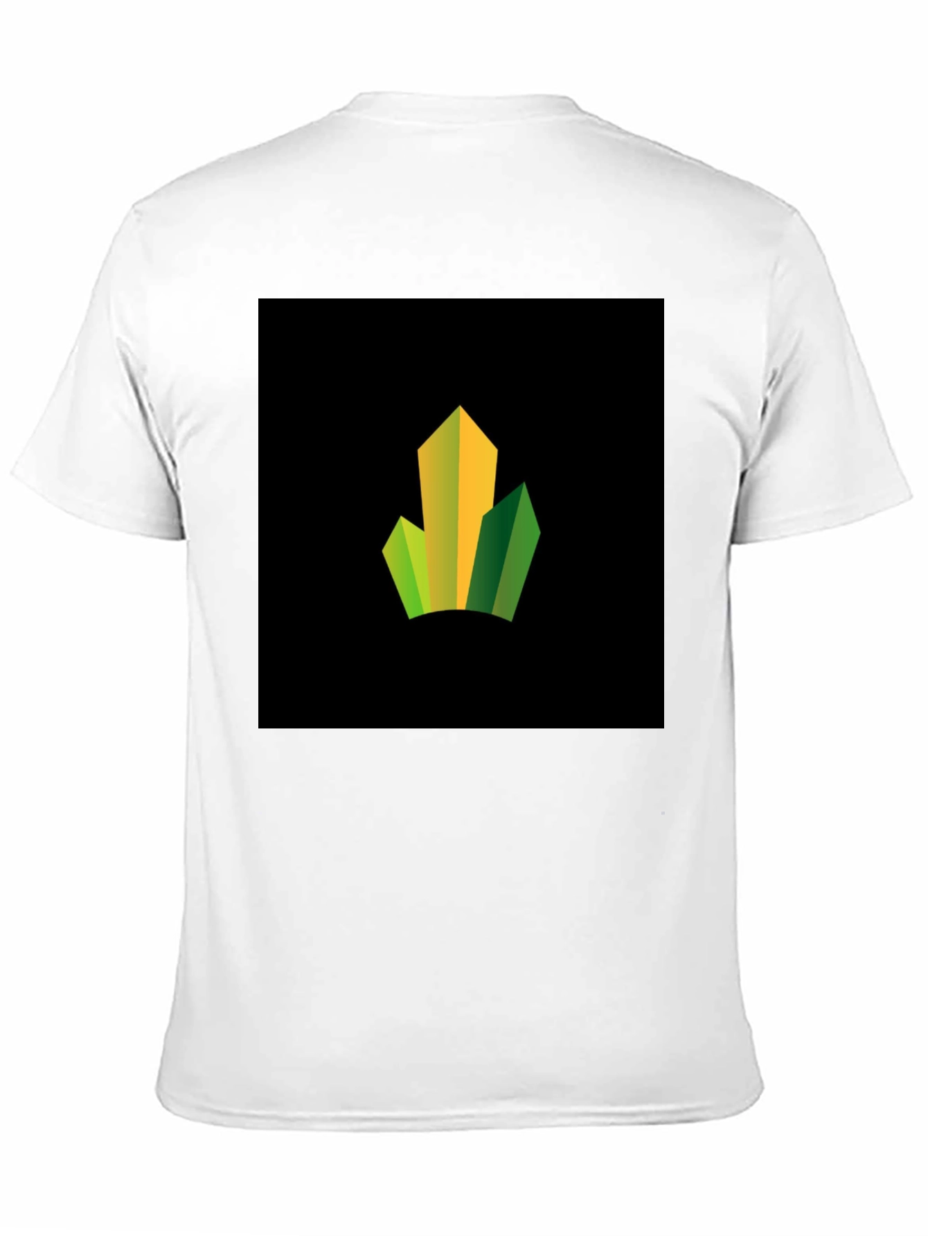 Modern Geometric Peaks Graphic Black T-Shirt