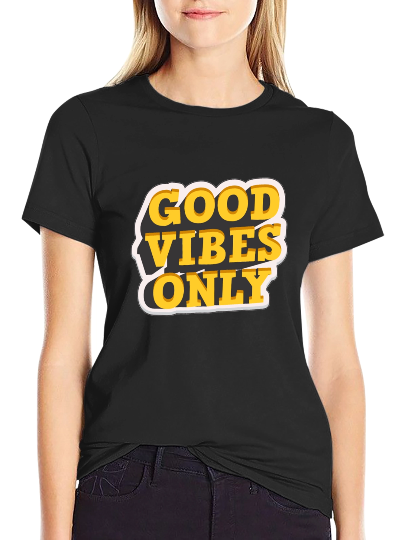 Good Vibes Only Graphic T-Shirt - Black