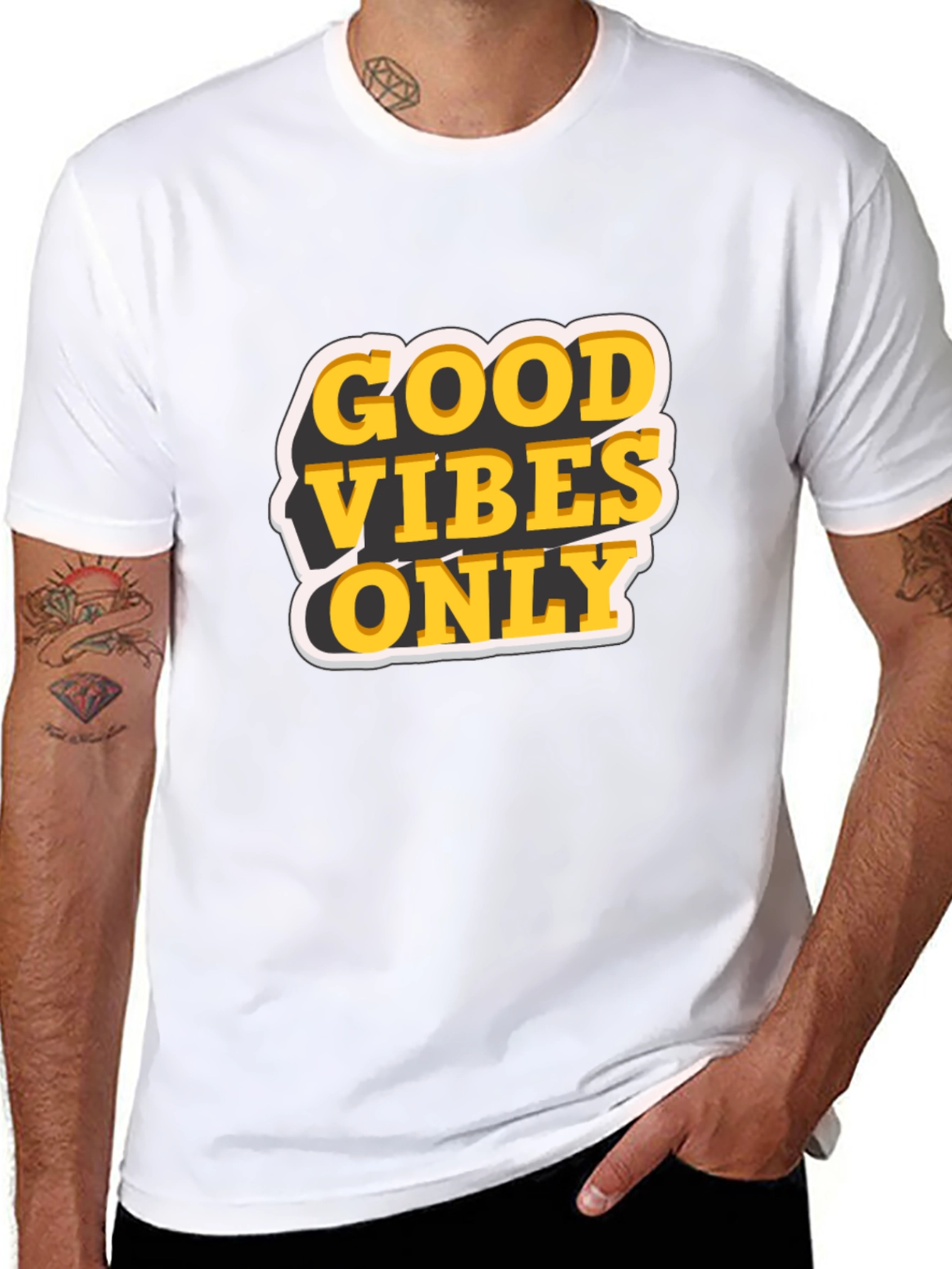 Good Vibes Only Graphic T-Shirt - Black