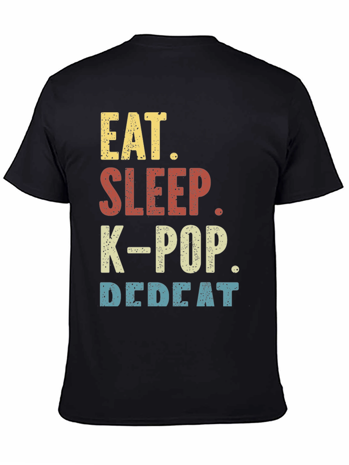 Eat Sleep K-Pop Repeat Black T-Shirt