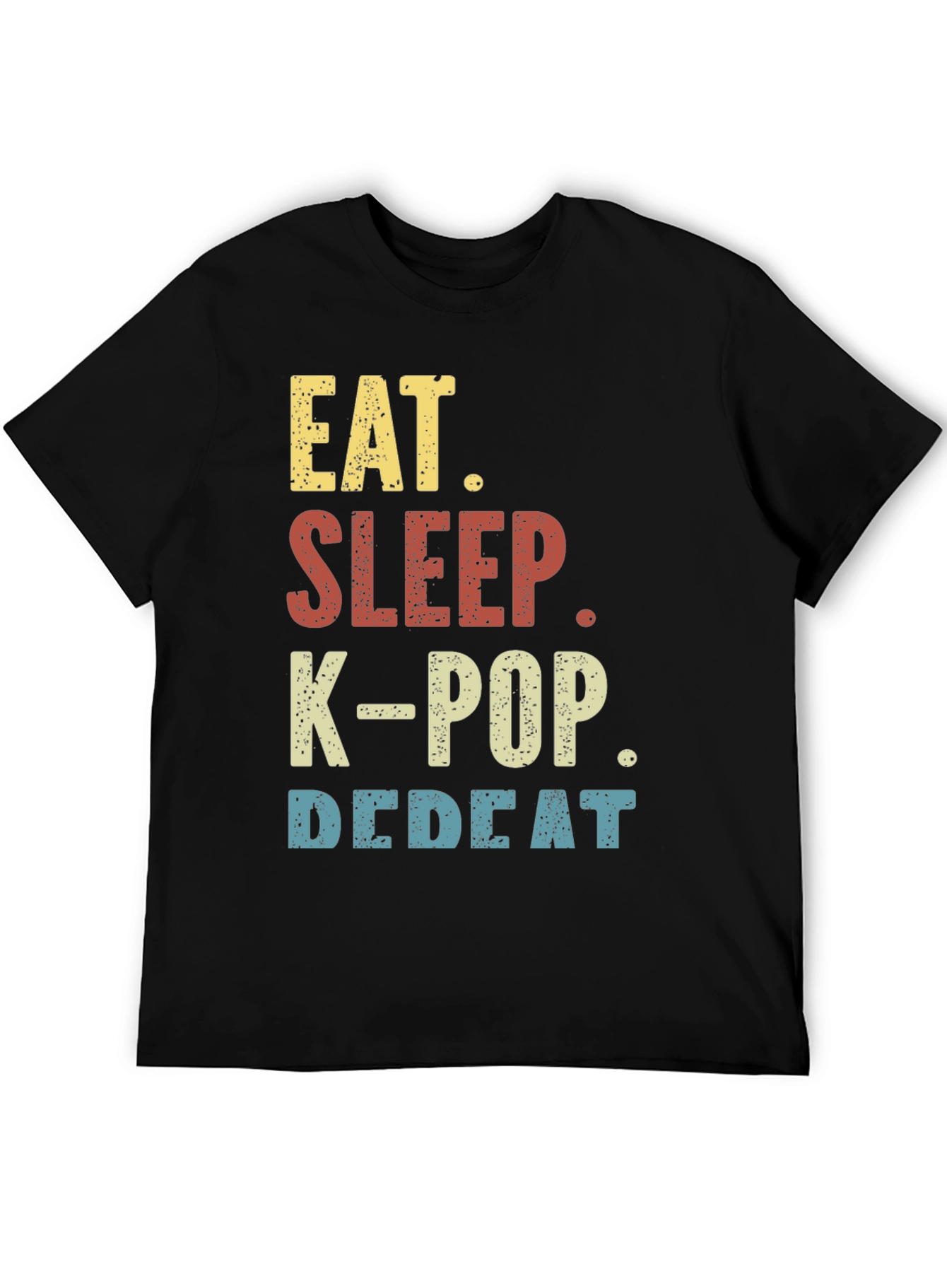 Eat Sleep K-Pop Repeat Black T-Shirt