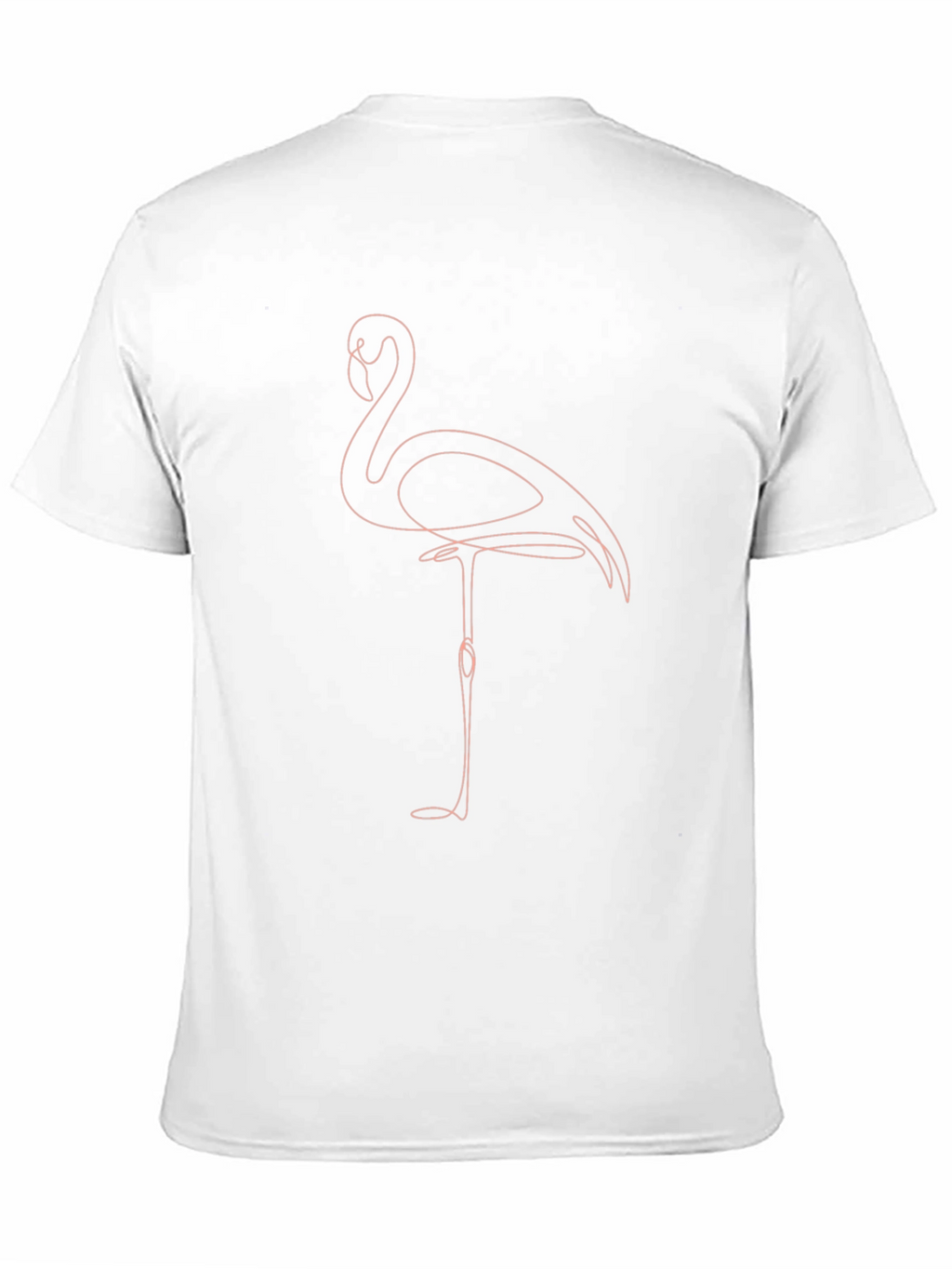 Minimalist Flamingo Graphic Tee - Black Cotton