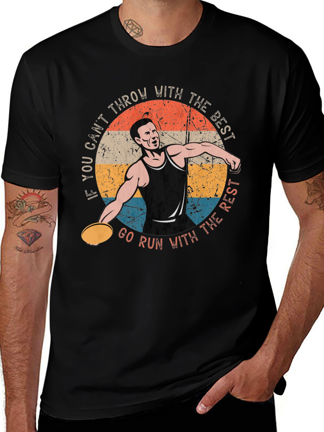 Discus Thrower Graphic T-Shirt - Throw With The Best
