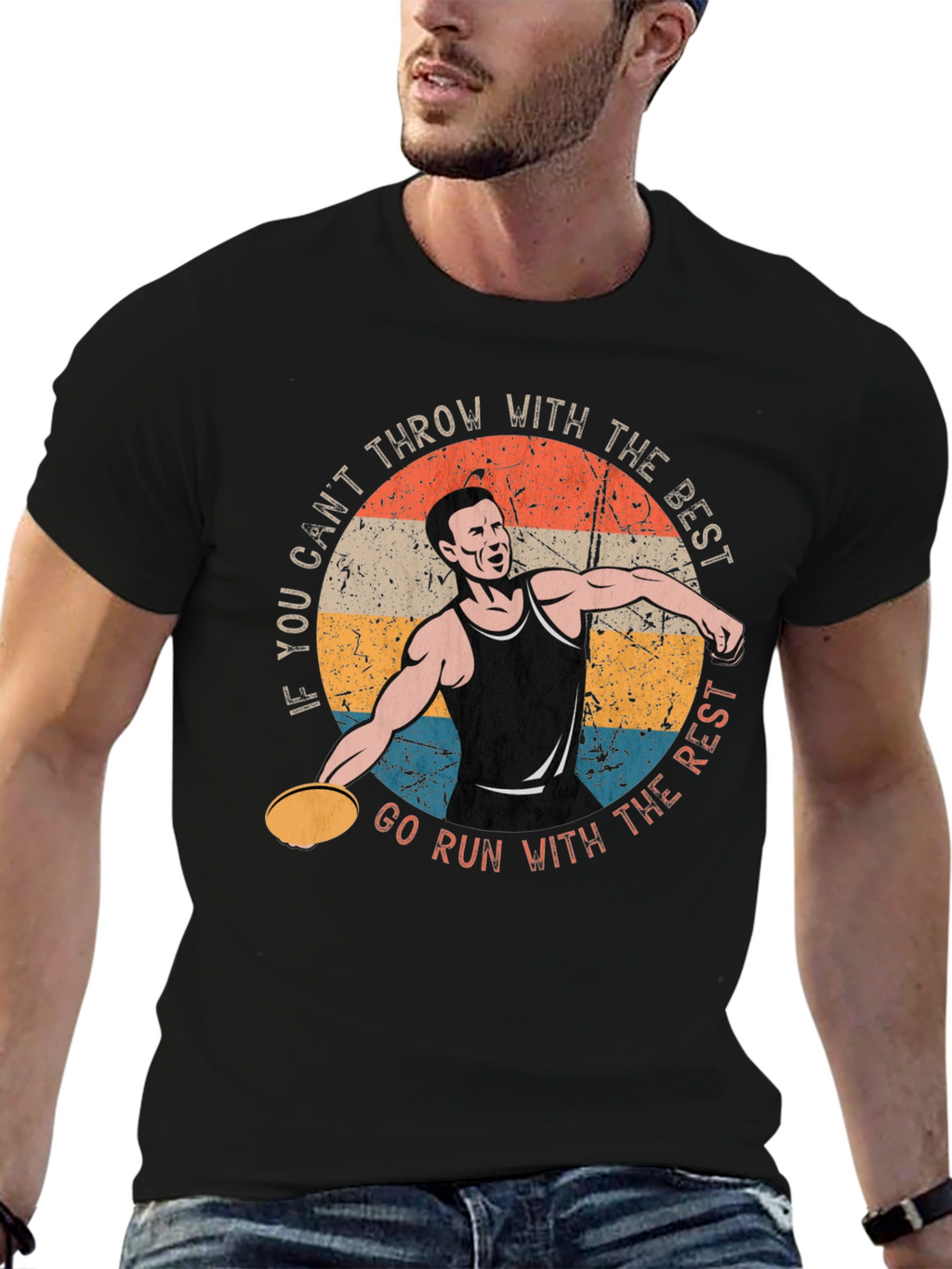 Discus Thrower Graphic T-Shirt - Throw With The Best