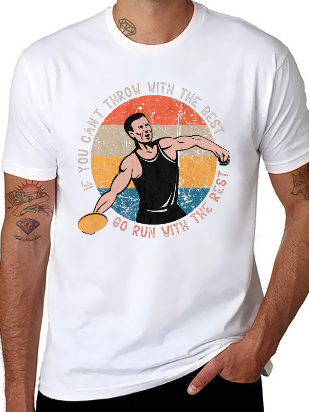 Discus Thrower Graphic T-Shirt - Throw With The Best