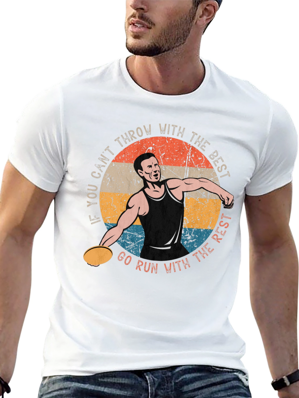 Discus Thrower Graphic T-Shirt - Throw With The Best