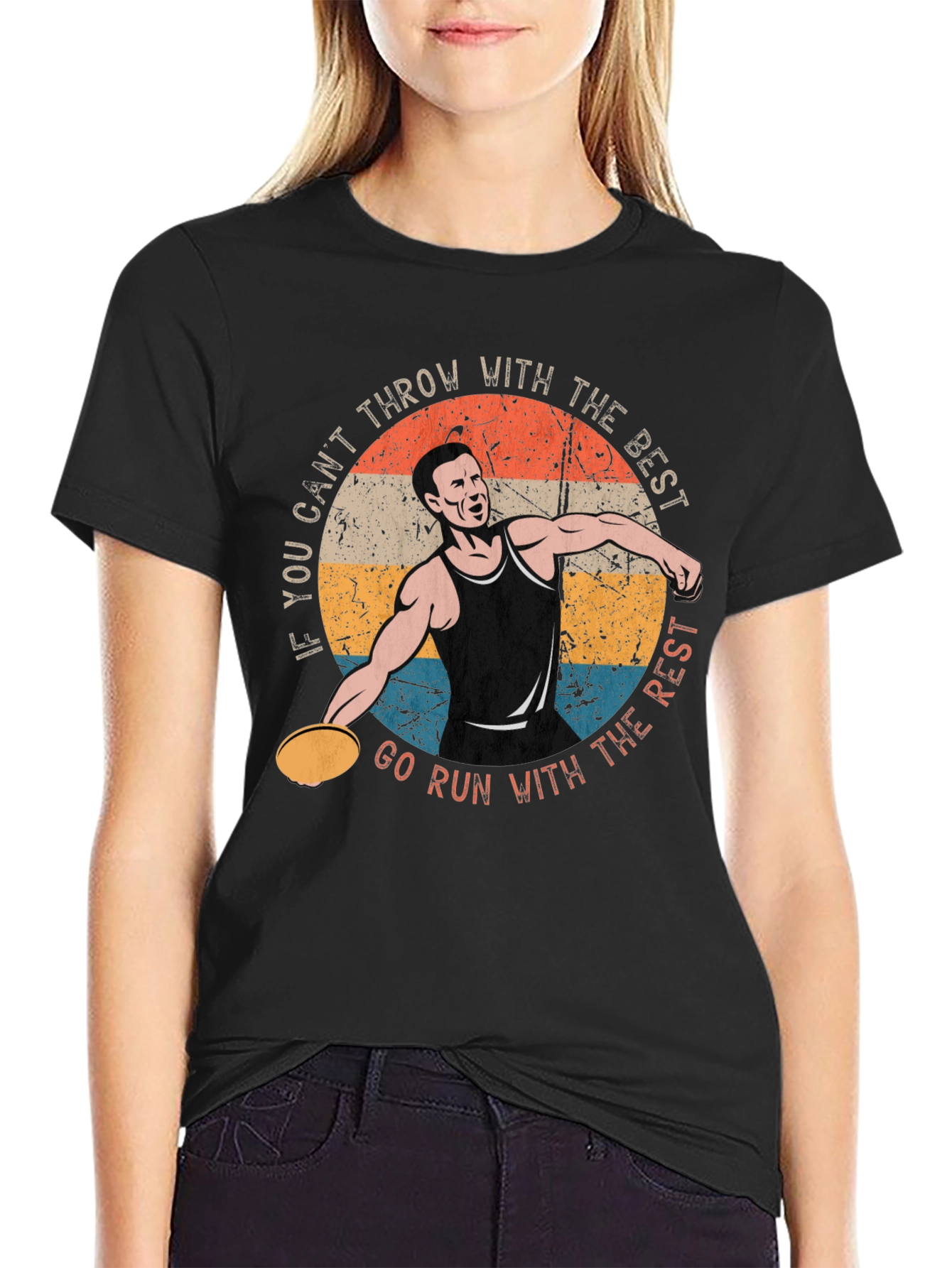 Discus Thrower Graphic T-Shirt - Throw With The Best