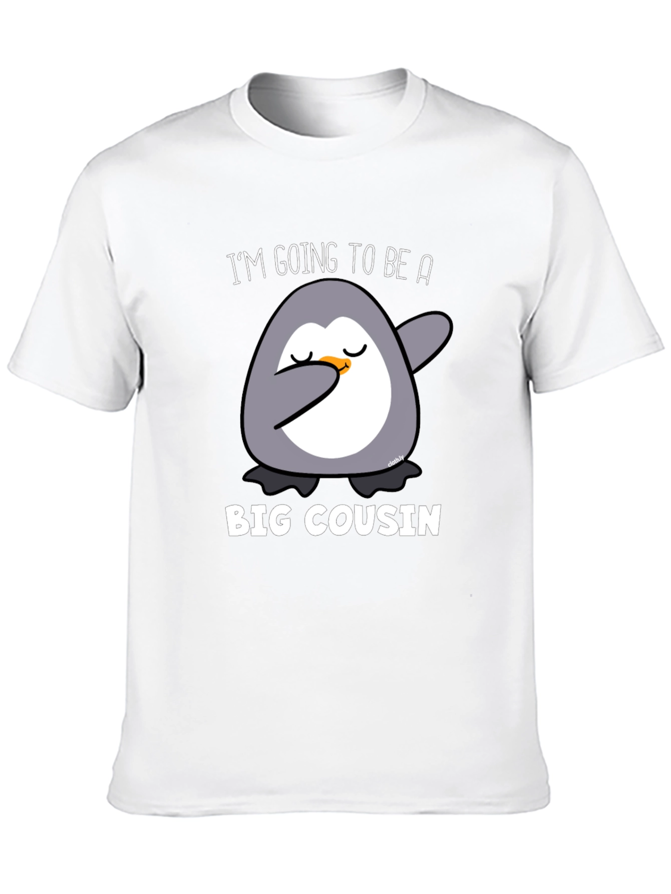 Big Cousin Penguin Dab T-Shirt - New Cousin Announcement