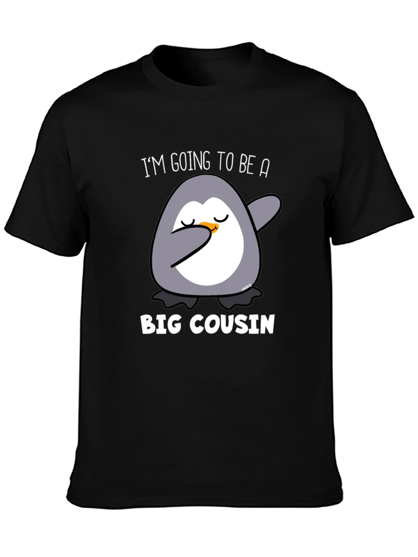 Big Cousin Penguin Dab T-Shirt - New Cousin Announcement