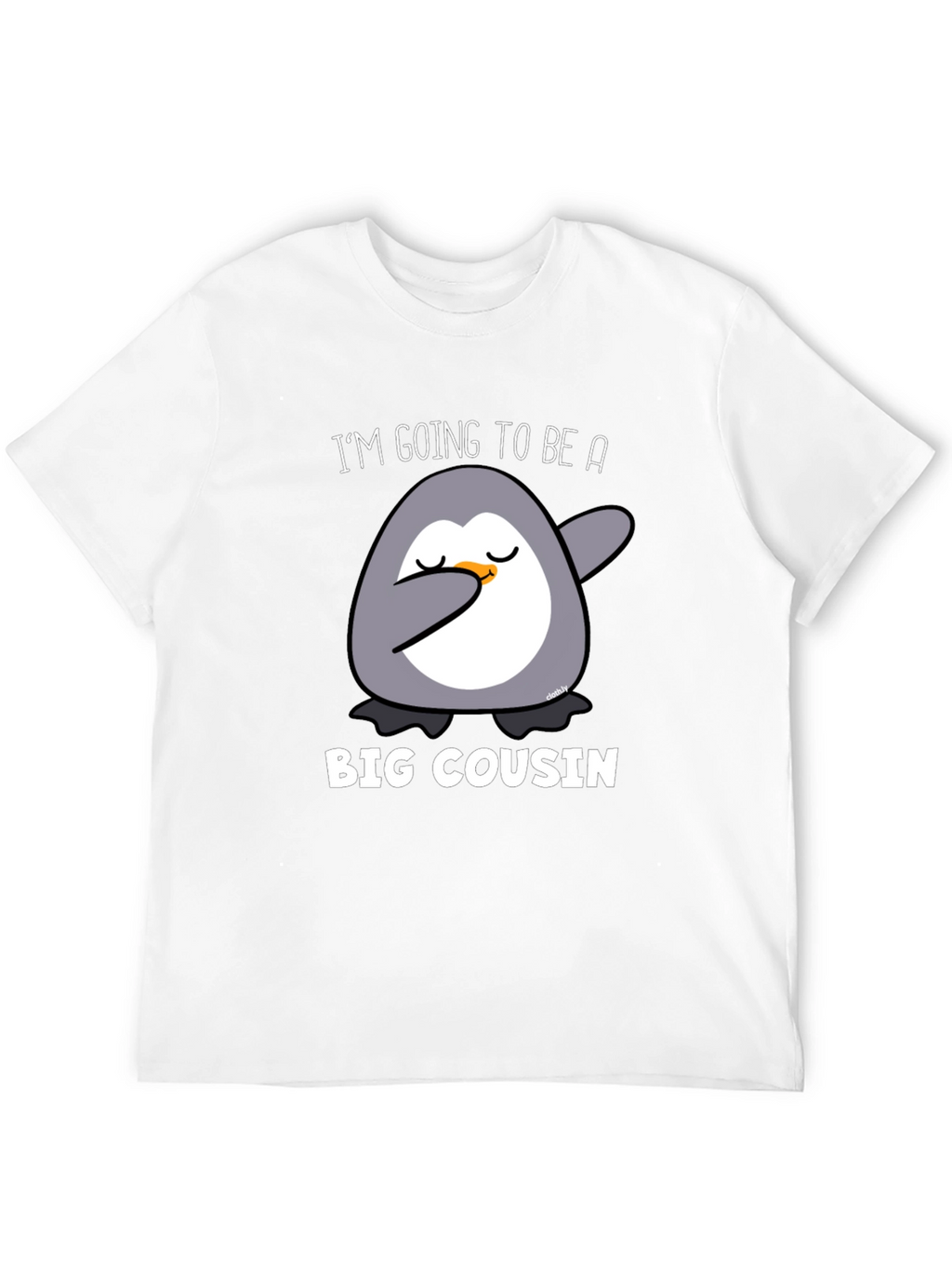 Big Cousin Penguin Dab T-Shirt - New Cousin Announcement