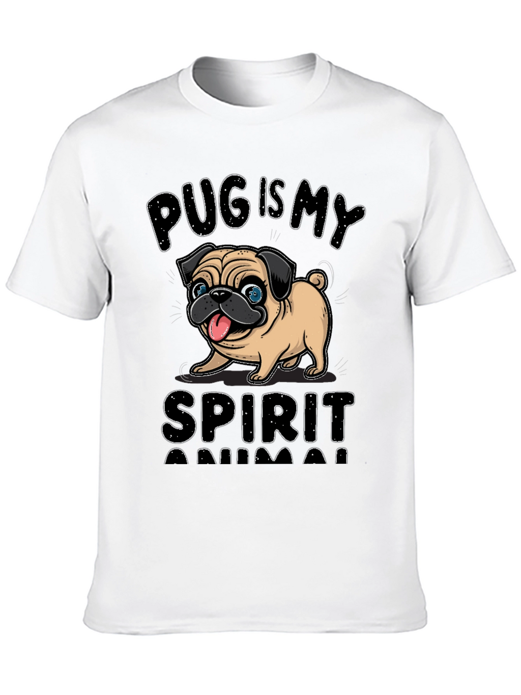 Pug is My Spirit Animal Graphic Tee