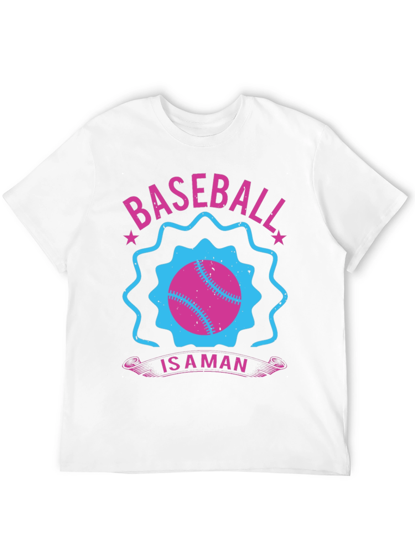 Baseball Is A Man Black T-Shirt