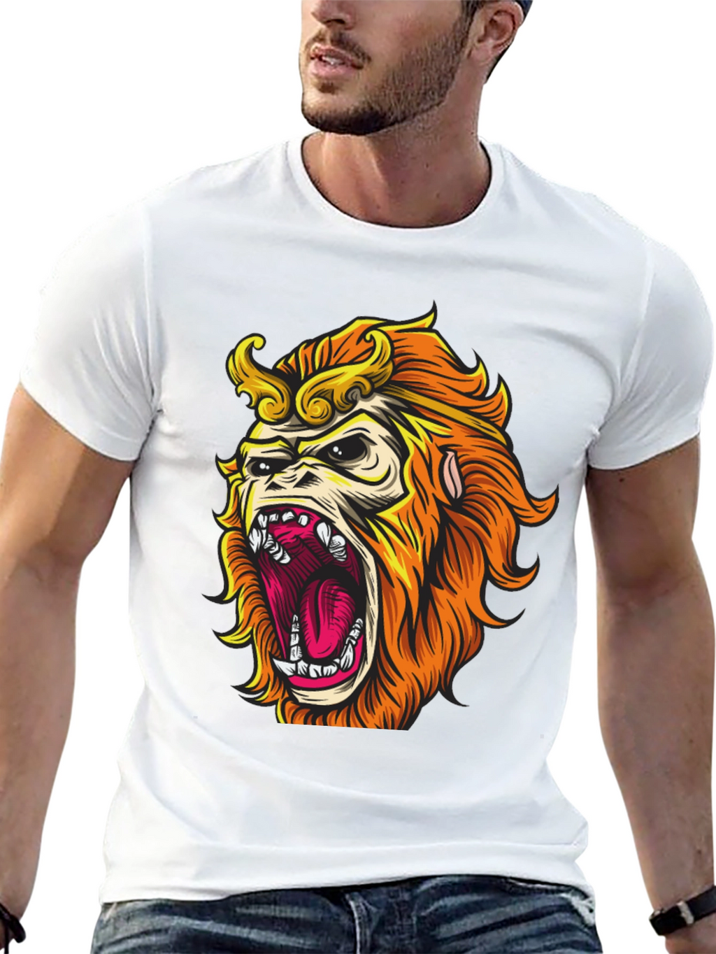 Monkey King Graphic Tee - Bold Statement Shirt