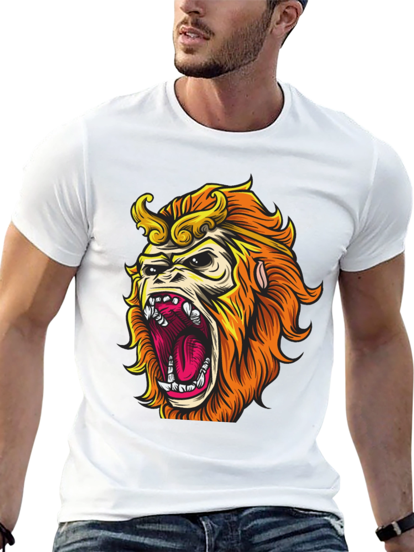 Monkey King Graphic Tee - Bold Statement Shirt