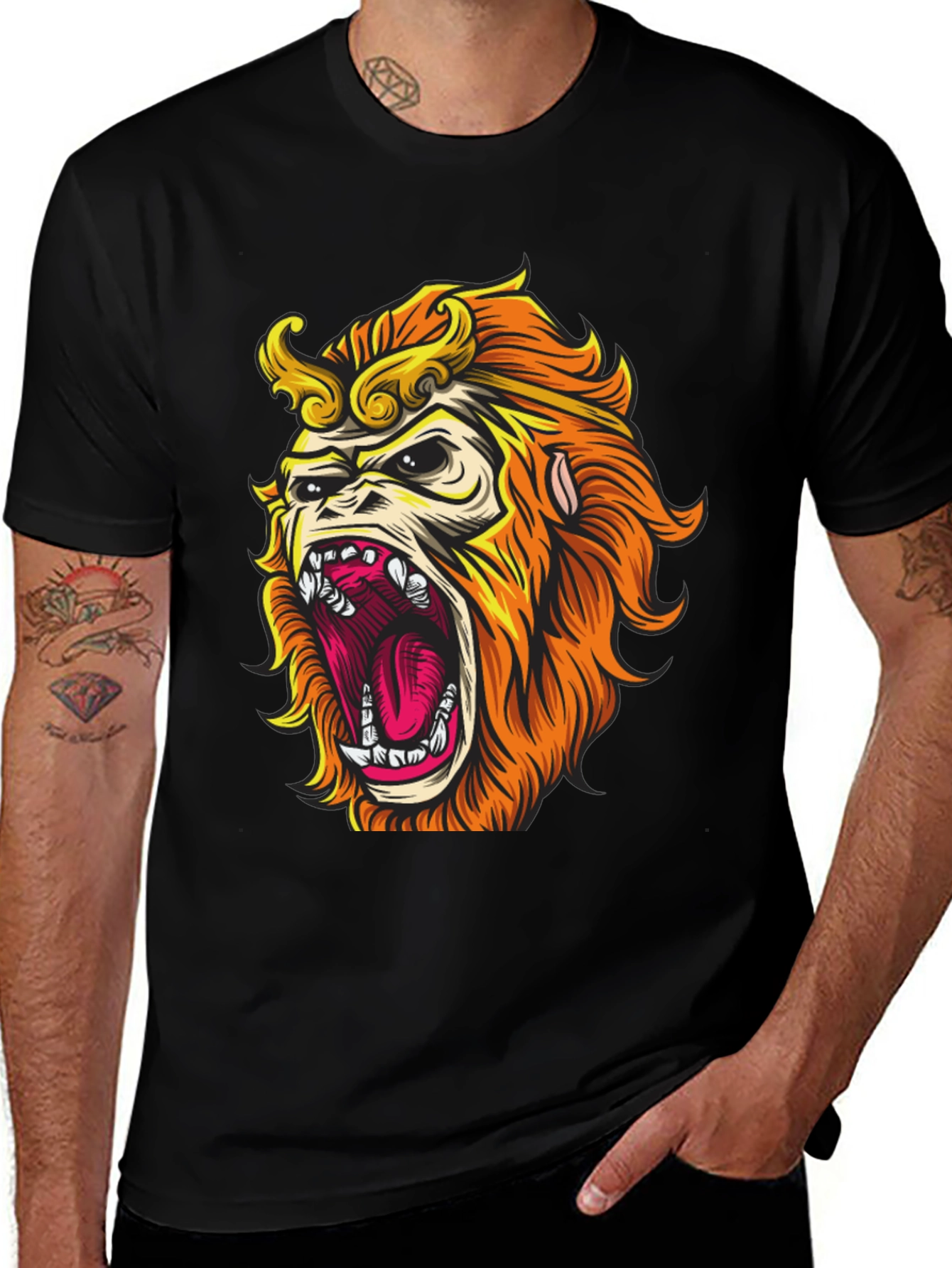 Monkey King Graphic Tee - Bold Statement Shirt