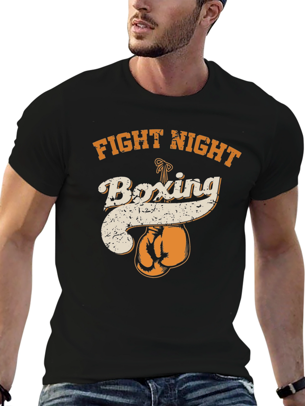 Fight Night Boxing Graphic Tee
