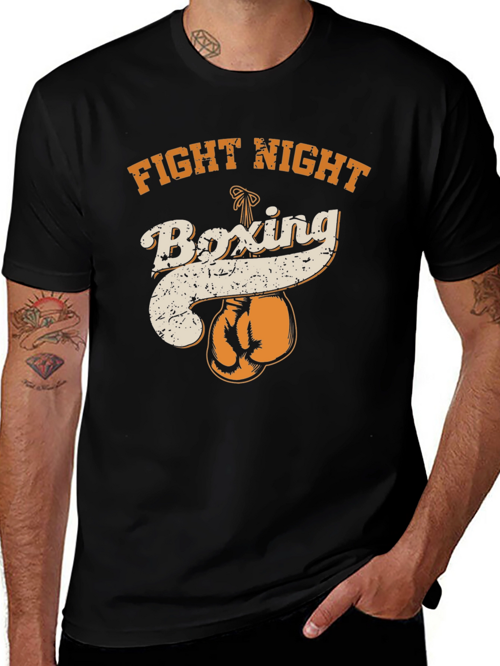 Fight Night Boxing Graphic Tee