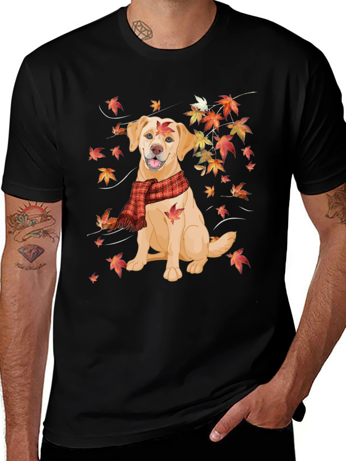 Autumn Labrador T-Shirt – Fall Dog Lover Graphic Tee