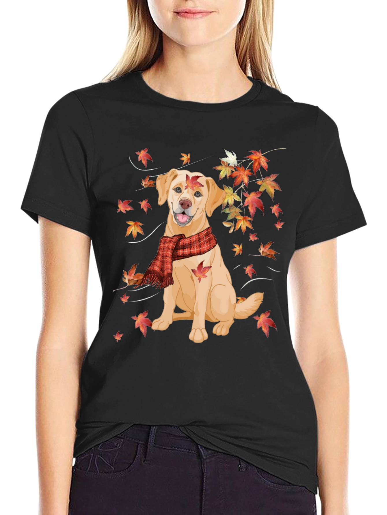 Autumn Labrador T-Shirt – Fall Dog Lover Graphic Tee