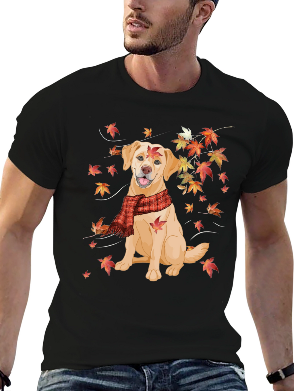 Autumn Labrador T-Shirt – Fall Dog Lover Graphic Tee